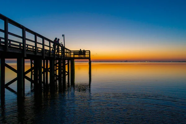 September Sonnenuntergang Der Mobile Bay Von Daphne Alabama — Stockfoto