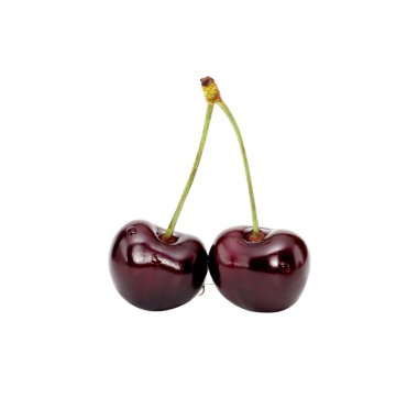 Cherry ile izole üzerinde beyaz arka plan damla