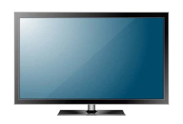 Realistyczne Ekranu Telewizora Nowoczesne Stylowe Typu Led Duży Komputer Monitor — Wektor stockowy