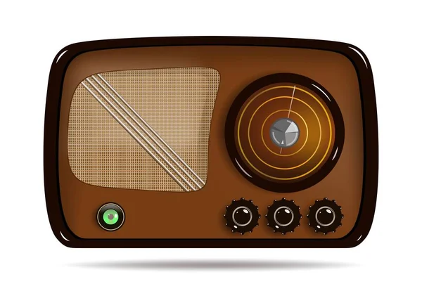 Una Vieja Radio Ilustración Vectorial Receptor Radio Antiguo — Archivo Imágenes Vectoriales