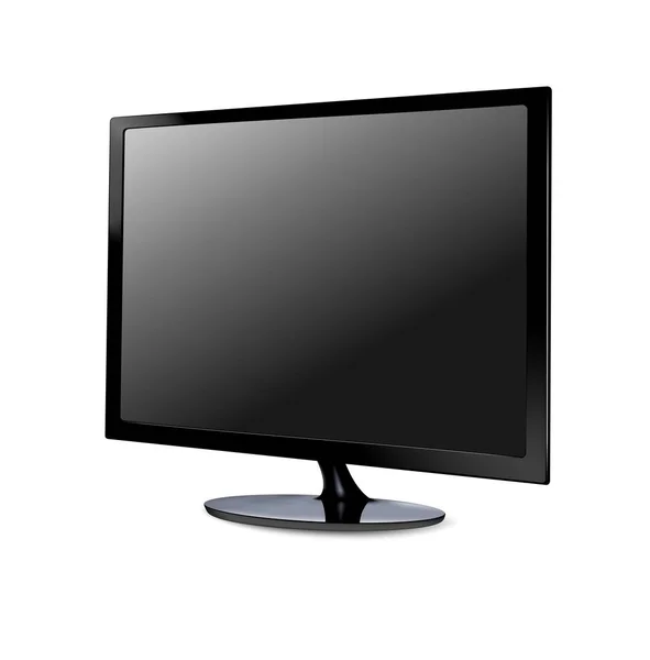 Computer Monitor Display Isolated White Background — Stock Vector