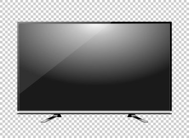 Arkaplanda siyah LED televizyon ekranı boş