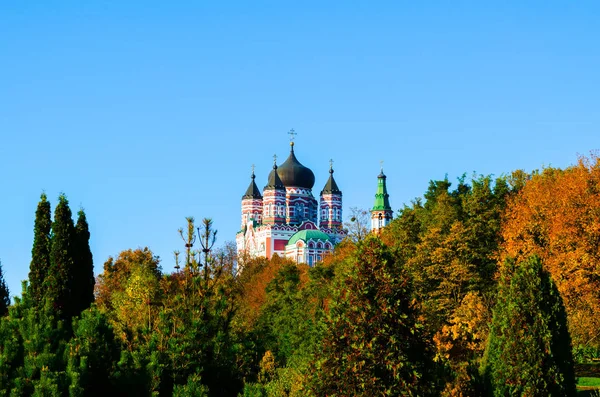 Panoramic View Panteleimon Orthodox Monastery Autumn — Stock Photo, Image