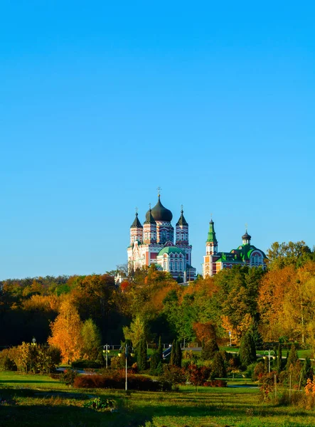 Panoramic View Panteleimon Orthodox Monastery Autumn — Stock Photo, Image