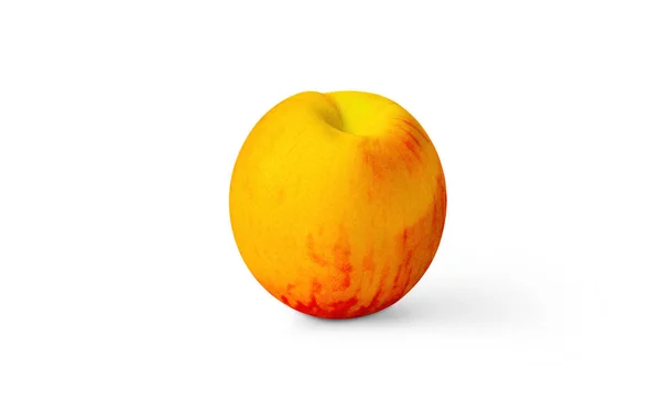 Schoonheid Perzik Fruit Geïsoleerd Witte Achtergrond — Stockfoto