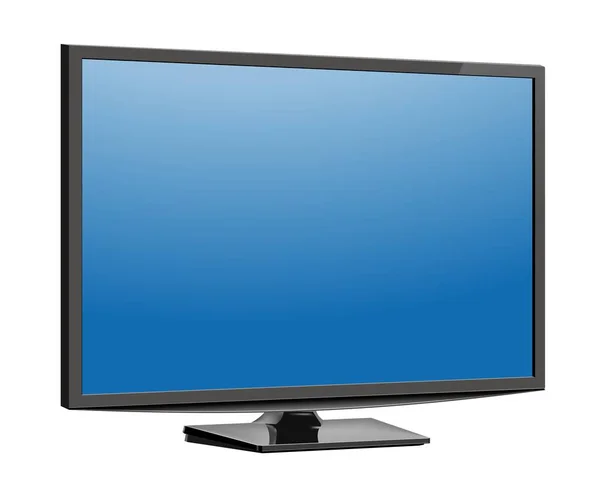 Modern Síkképernyős Lcd Led Televízió Elszigetelt — Stock Vector