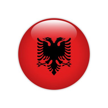 Arnavutluk bayrağı düğmesini