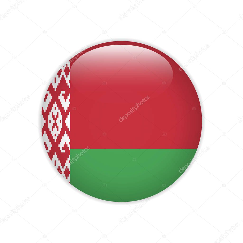 Belarus flag on button