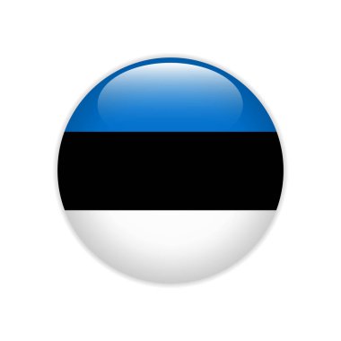 Estonia flag on button clipart
