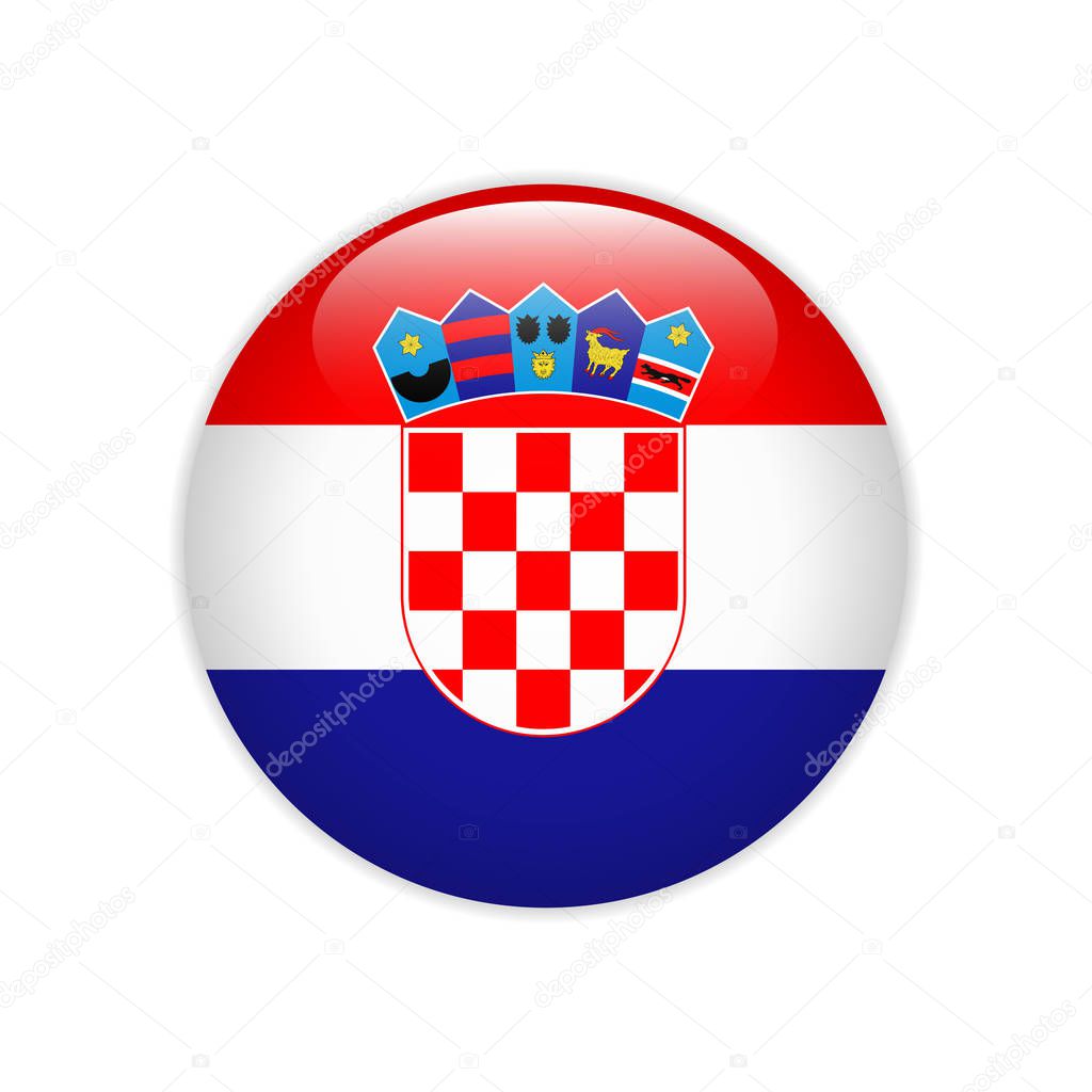 Croatia flag on button
