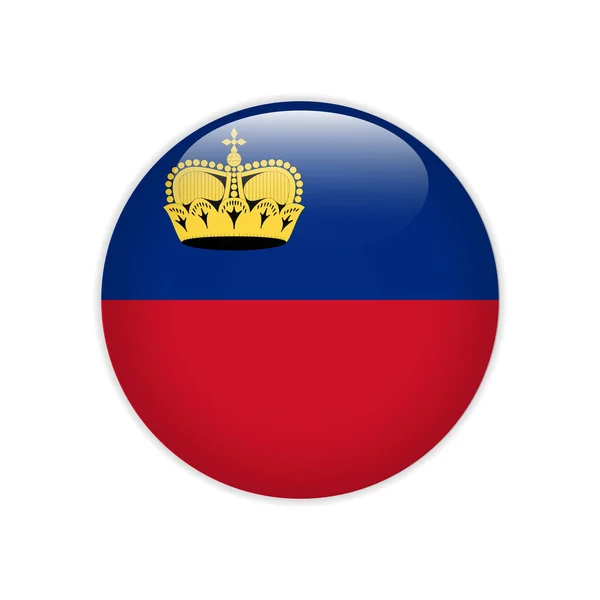 Liechtenstein Drapeau Sur Bouton — Image vectorielle