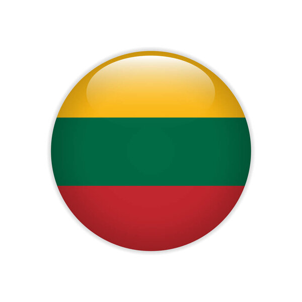 Lithuania flag on button