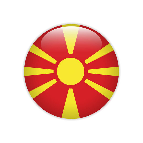 Македонский флаг на кнопке
