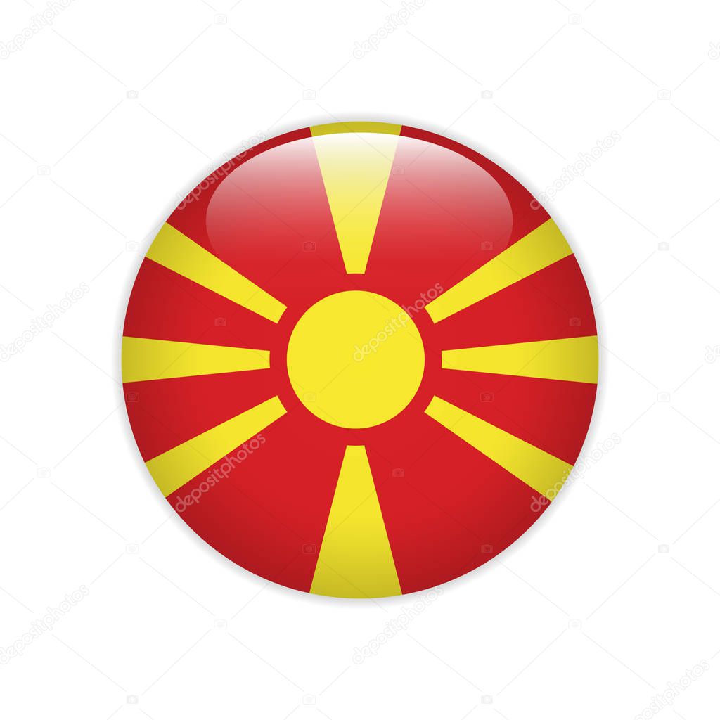 Macedonia flag on button