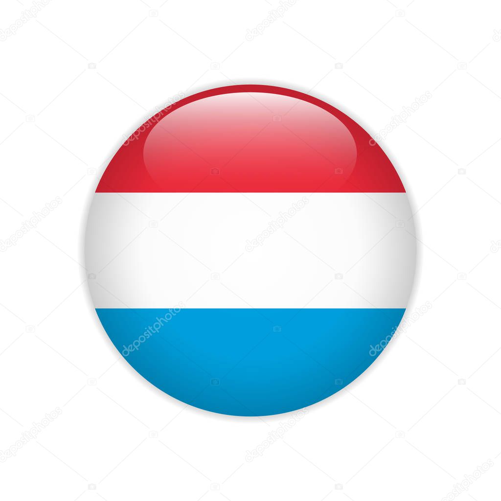 Luxembourg flag on button