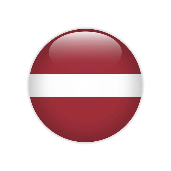 Latvia Flag Button — Stock Vector