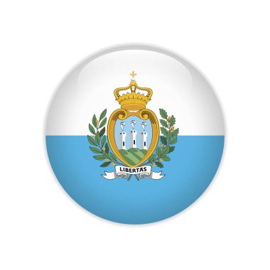 San Marino flag on button clipart
