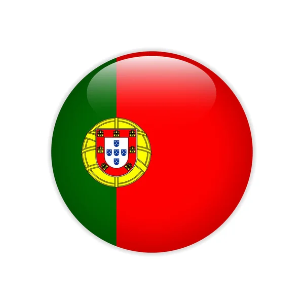 Πορτογαλία Σημαία Στο Κουμπί — Διανυσματικό Αρχείο