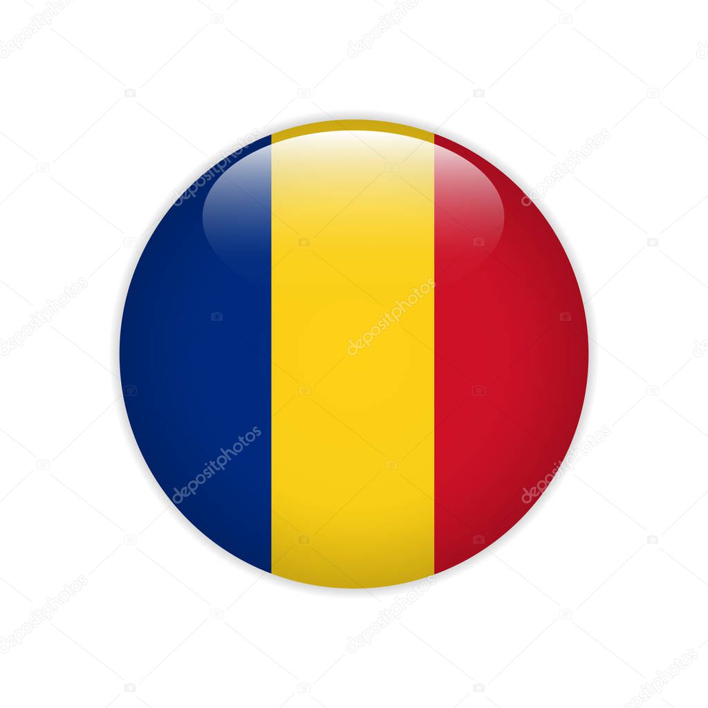 Romania  flag on button