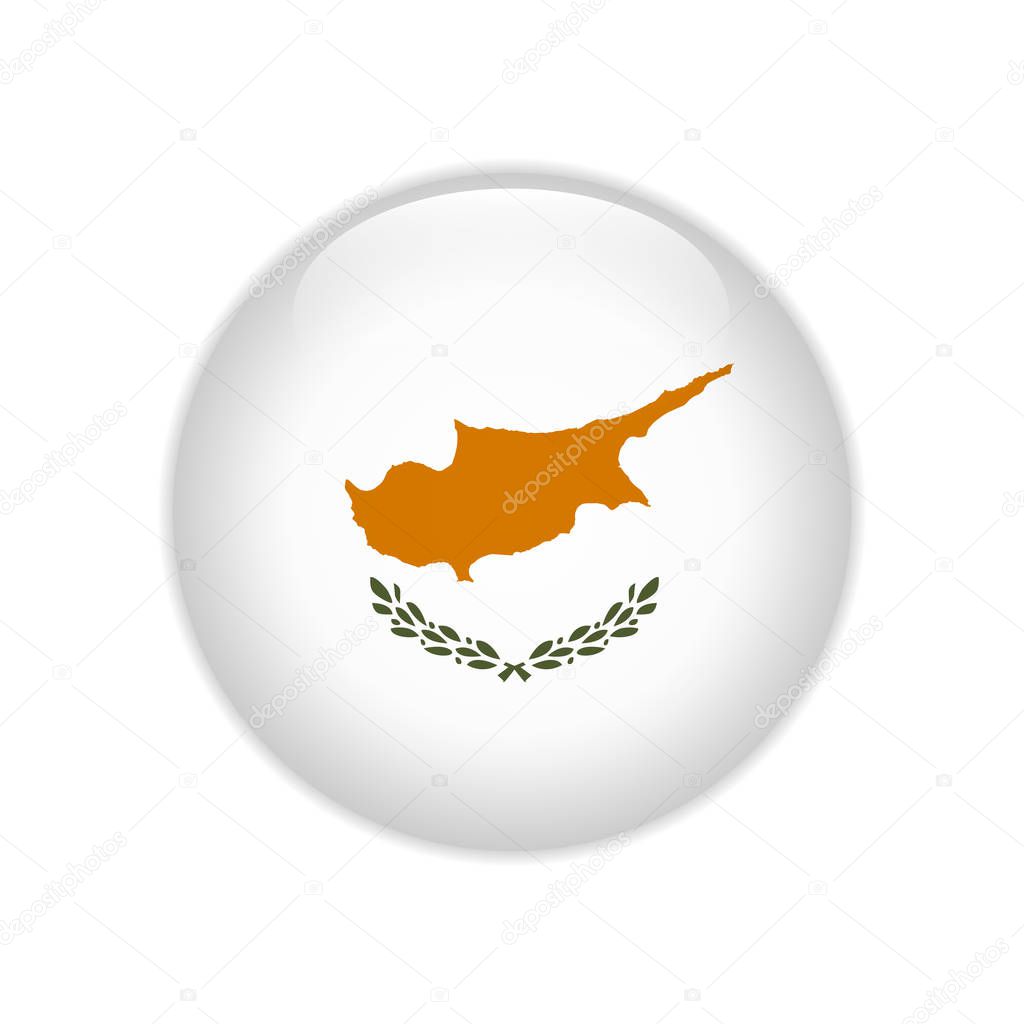 Cyprus flag on button