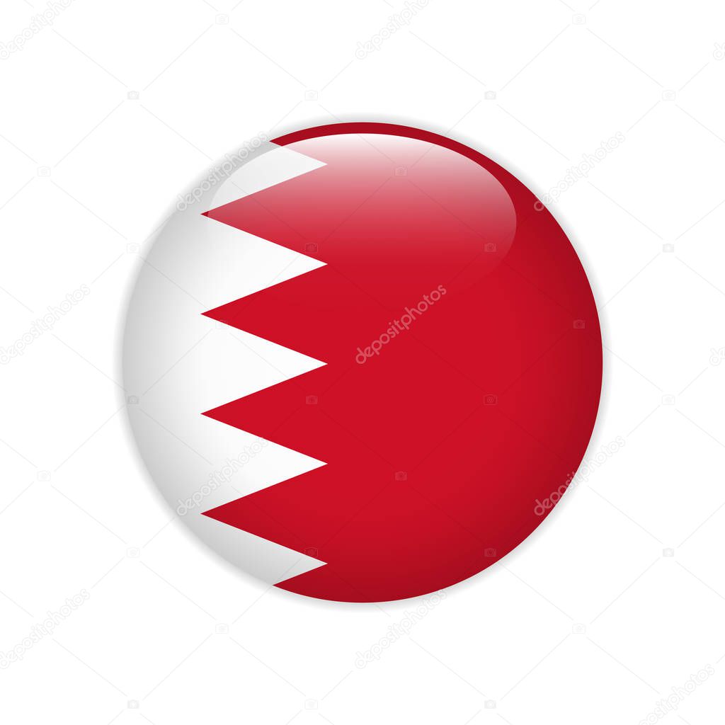 Bahrain flag on button