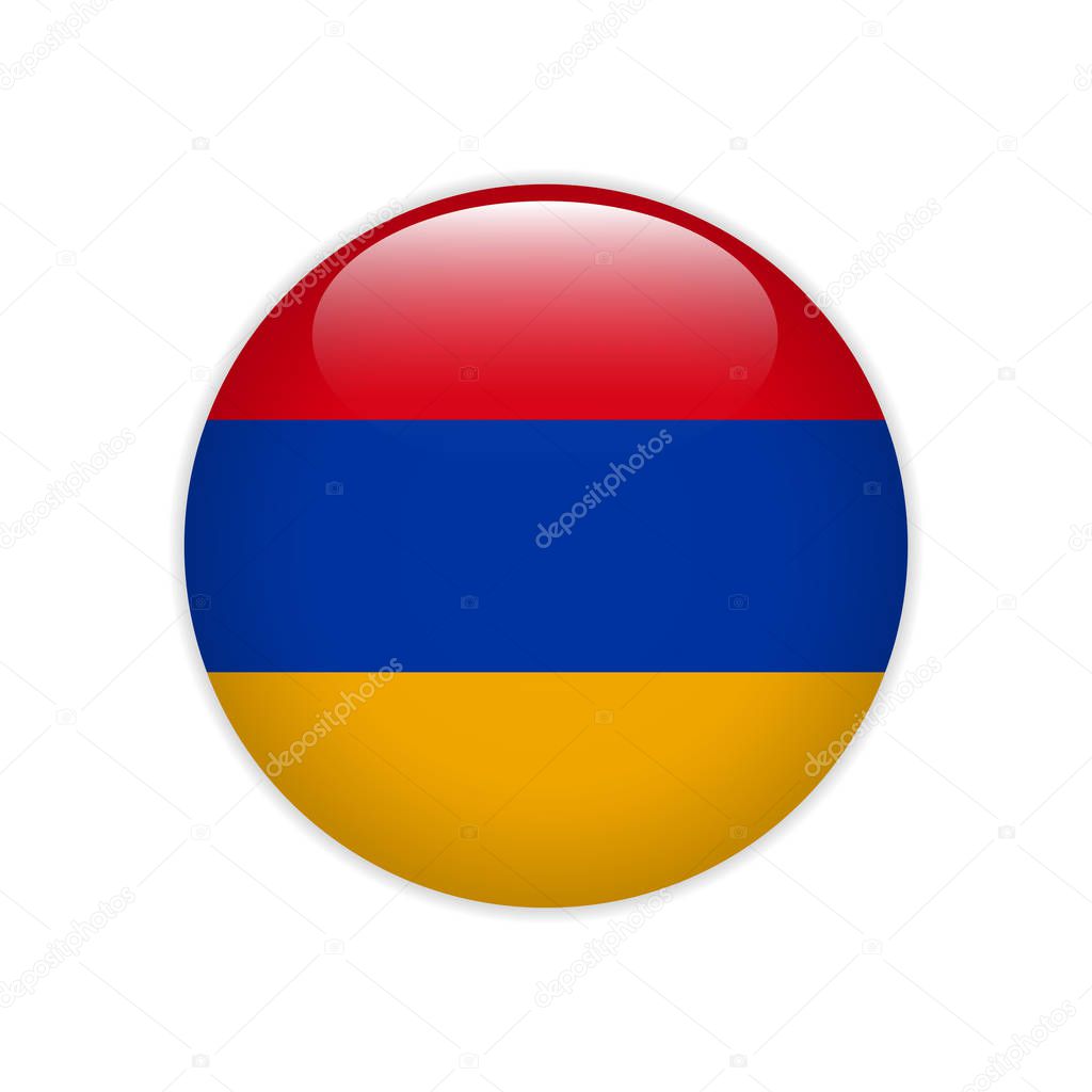 Armenia flag on button