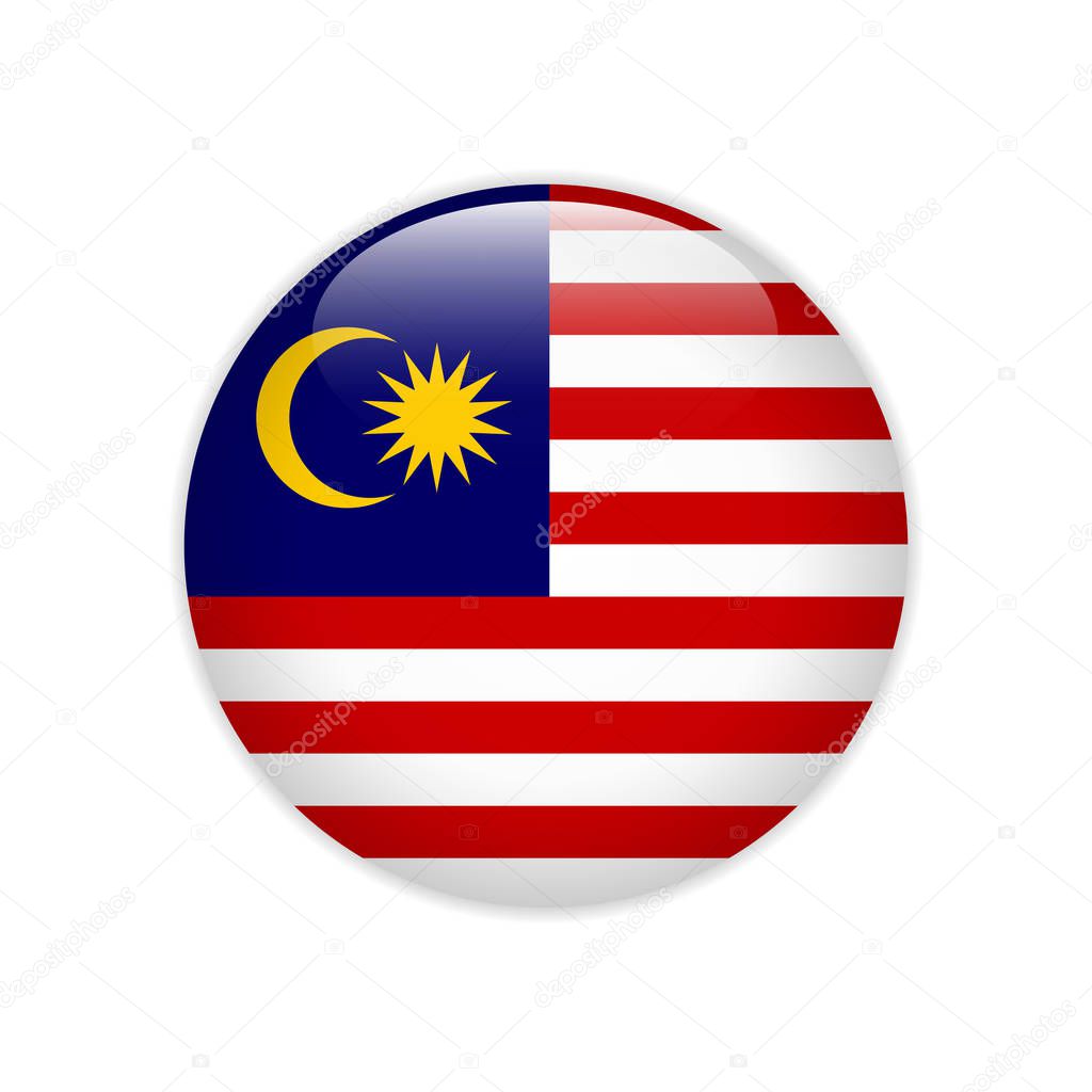 Malaysia flag on button