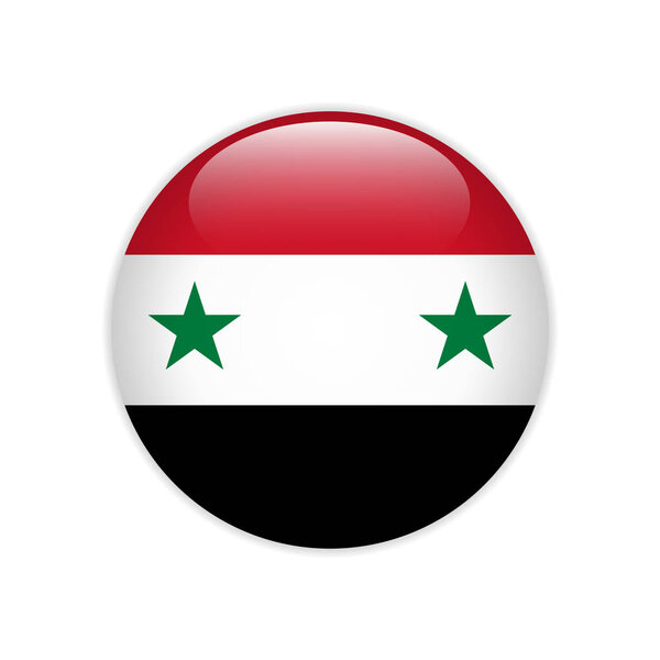 Syria flag on button