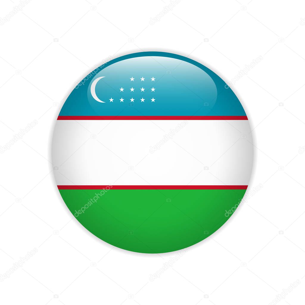 Uzbekistan flag on button