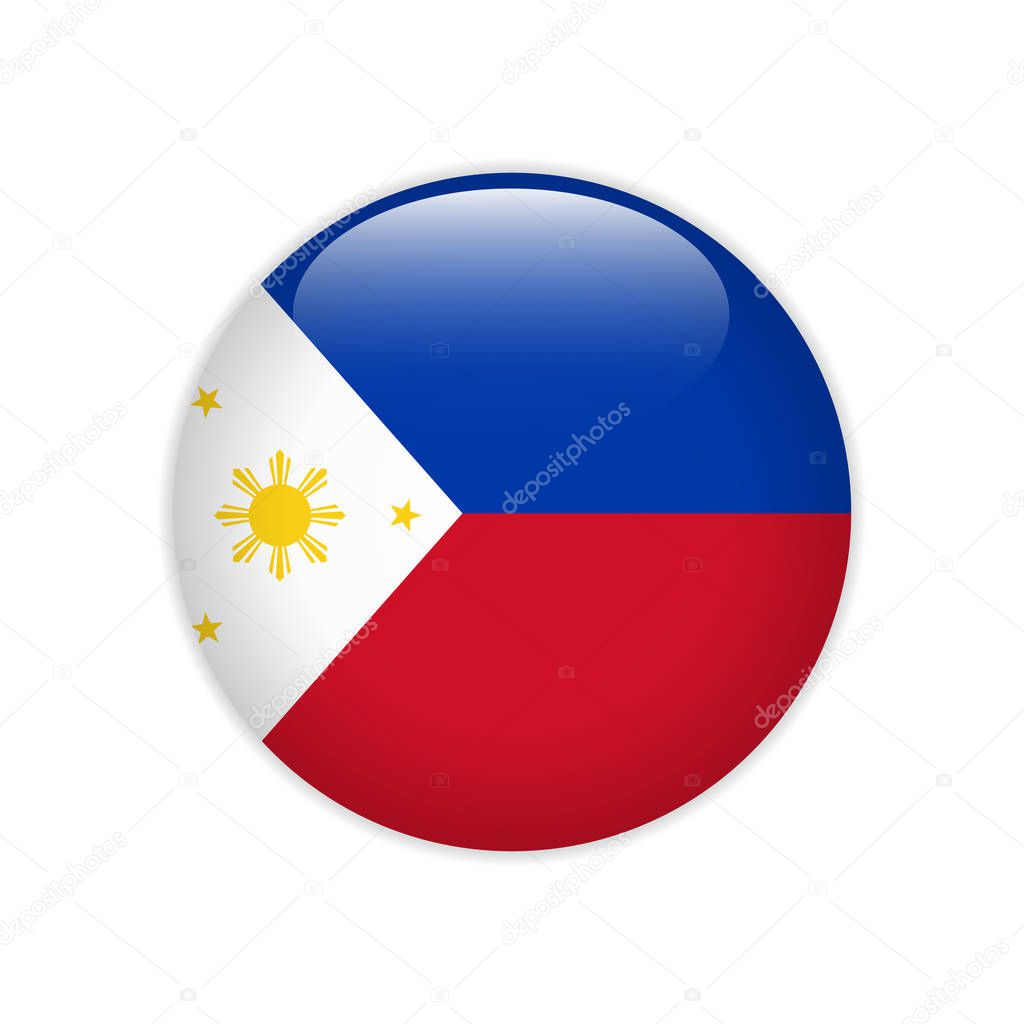 Philippines flag on button