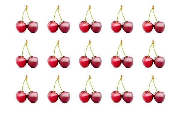 Pattern Sweet Cherries Seamless Texture Design — Stock Photo, Image