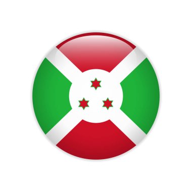 Burundi flag on button clipart