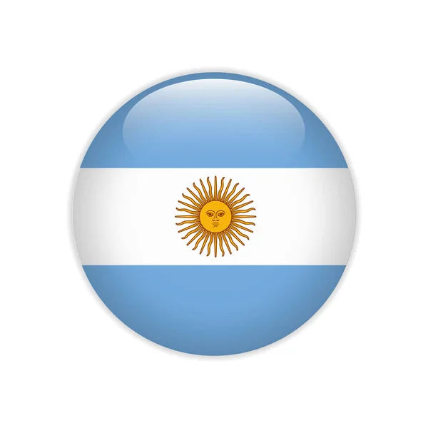 Argentina flag on button — Stock Vector