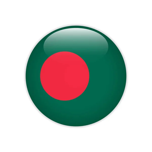 Bandeira Bangladesh no botão — Vetor de Stock