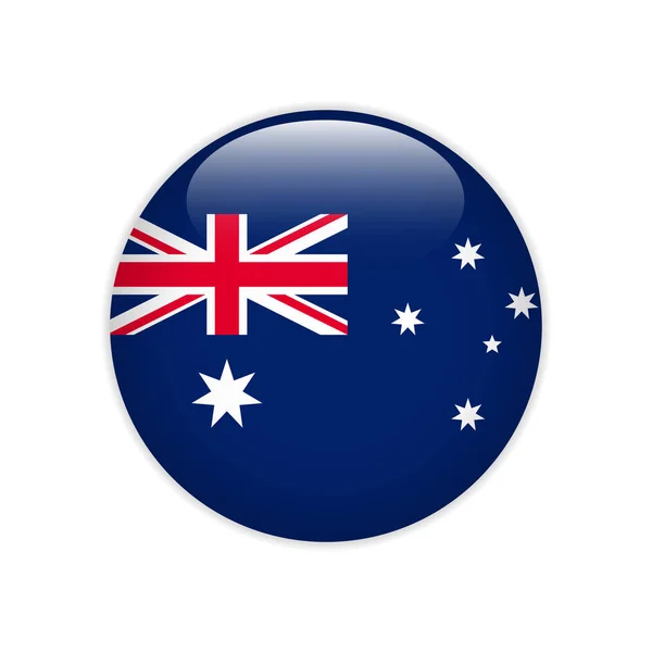 stock vector Australia flag on button