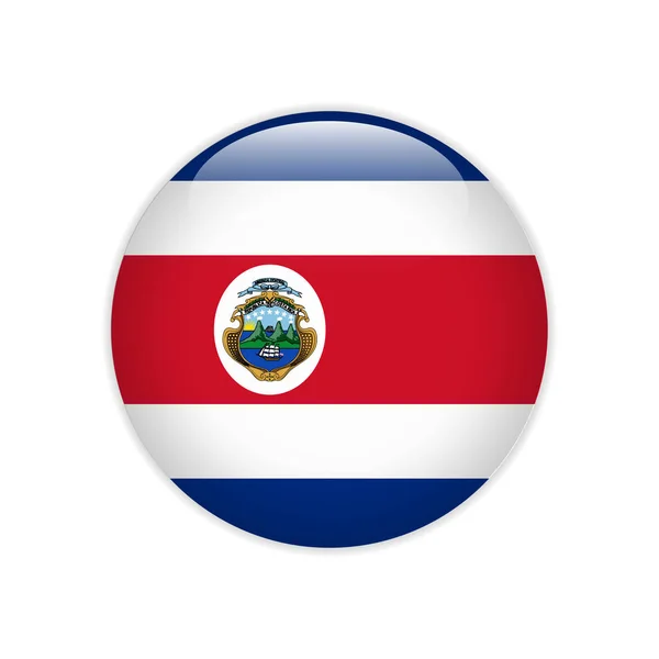 Bandera de Costa Rica en botón — Archivo Imágenes Vectoriales
