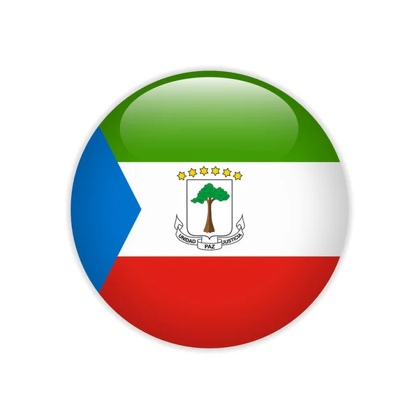 Σημαία της Ισημερινής Γουινέας στο κουμπί — Διανυσματικό Αρχείο