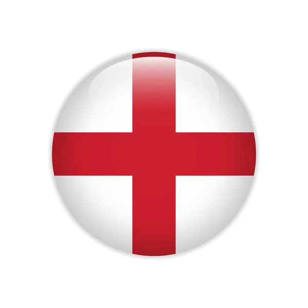 Englands Flagge auf Knopf — Stockvektor