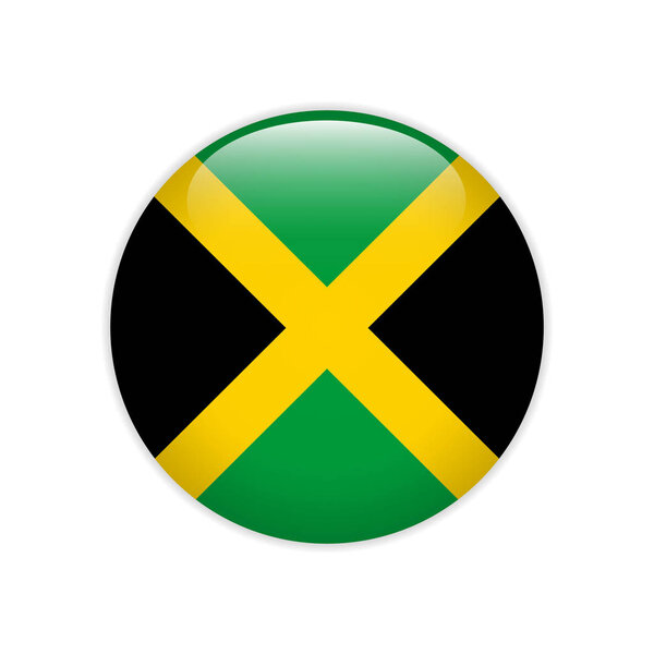 Jamaica flag on button