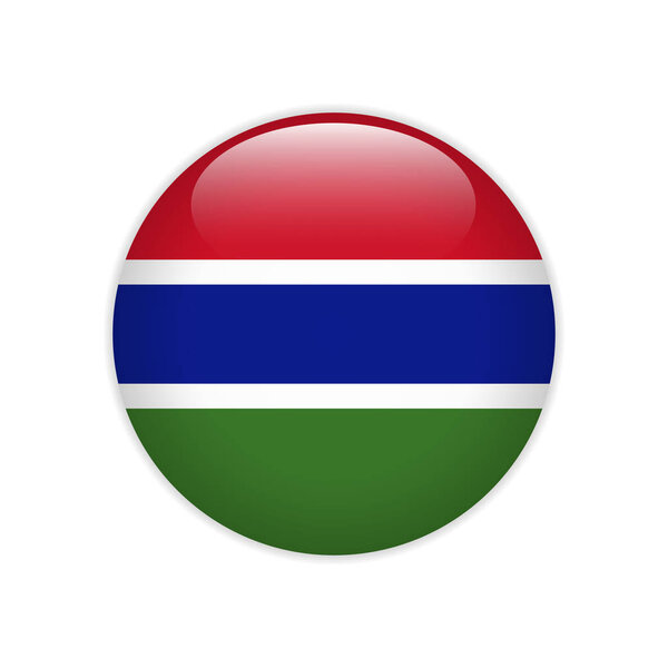 Gambia flag on button