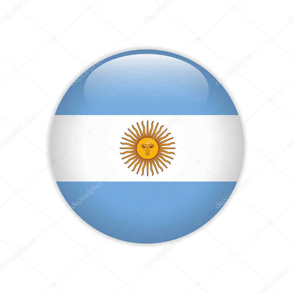 Argentina flag on button