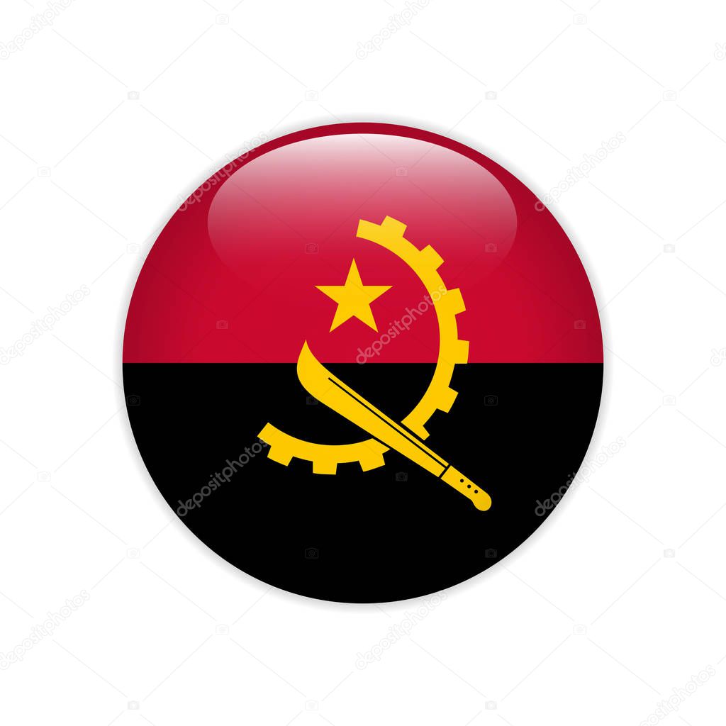 Angola flag on button