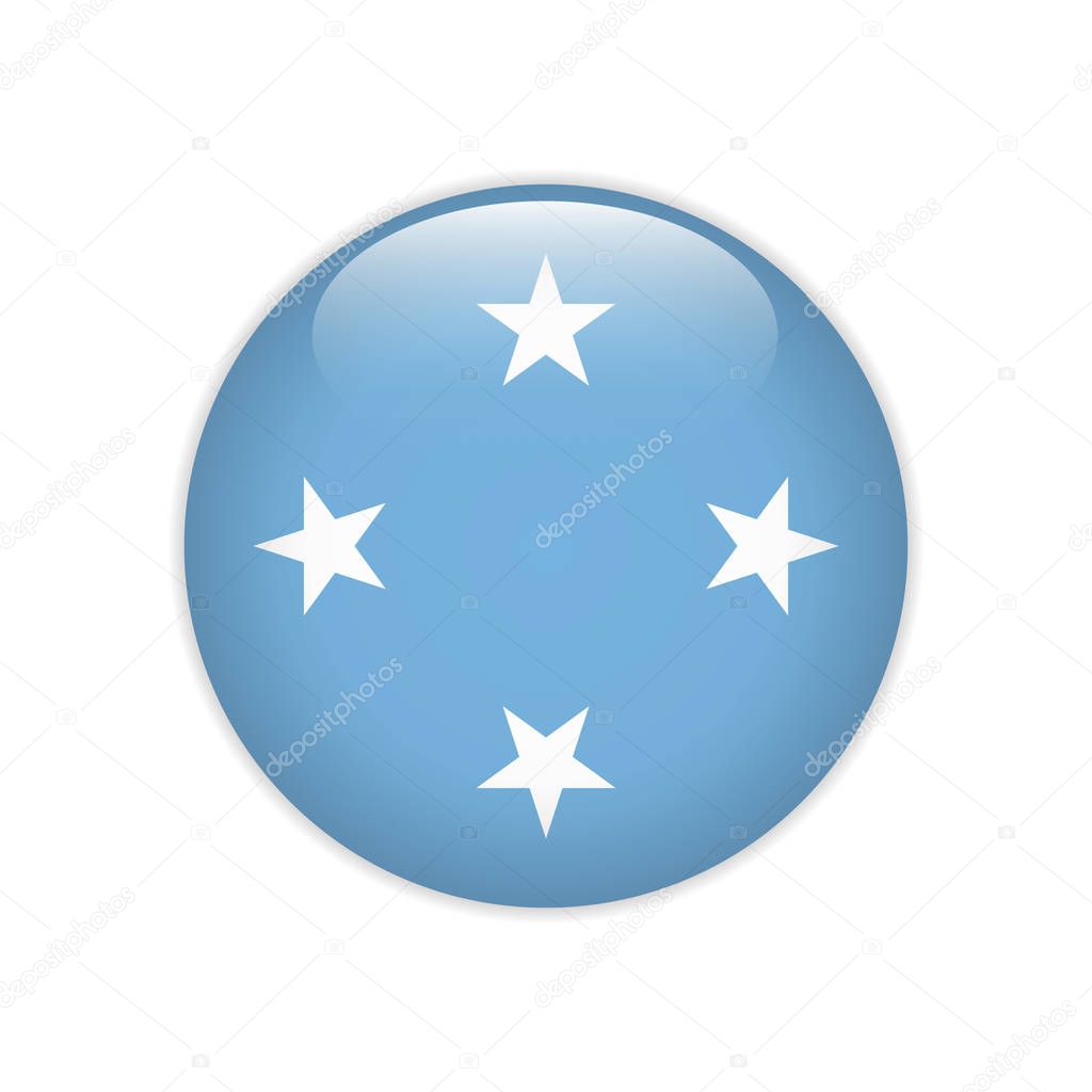 Federated States of Micronesia flag on button