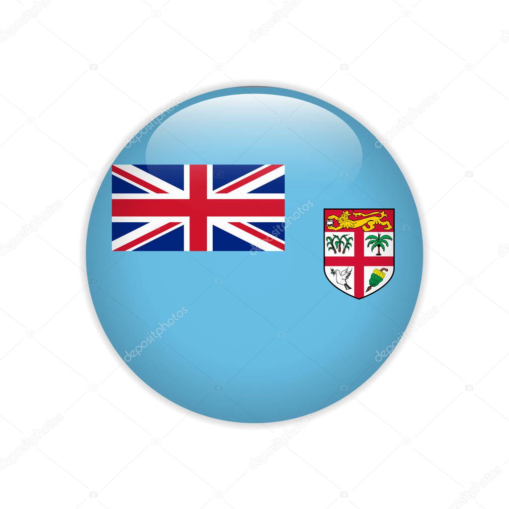 Fiji flag on button