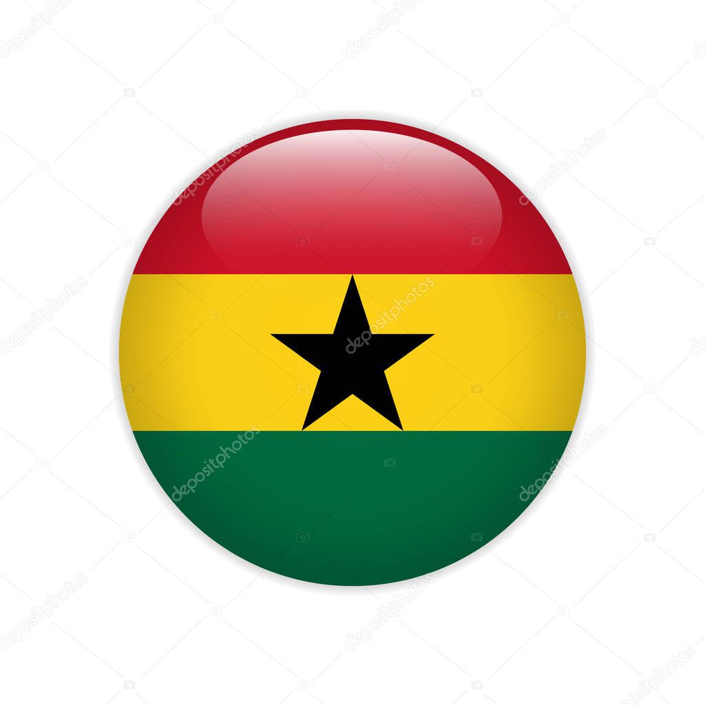 Ghana flag on button