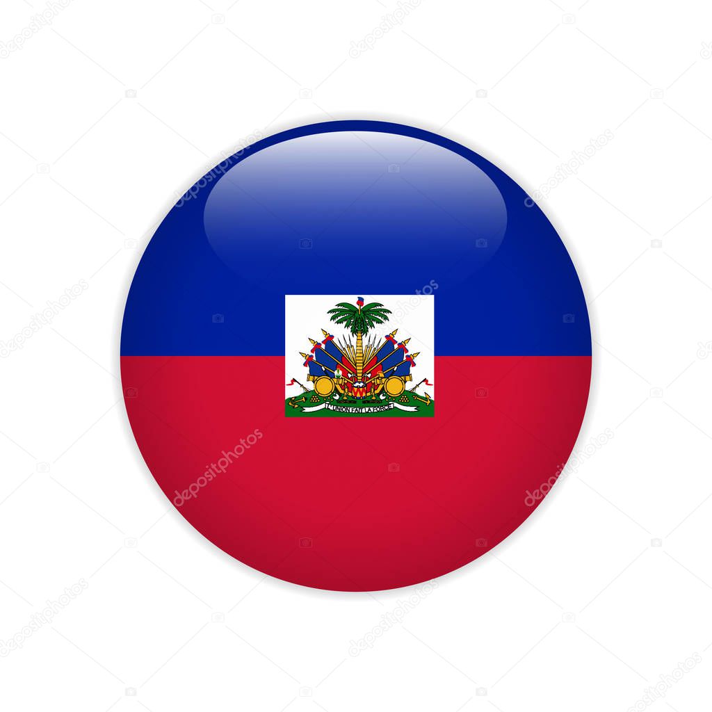 Haiti flag on button