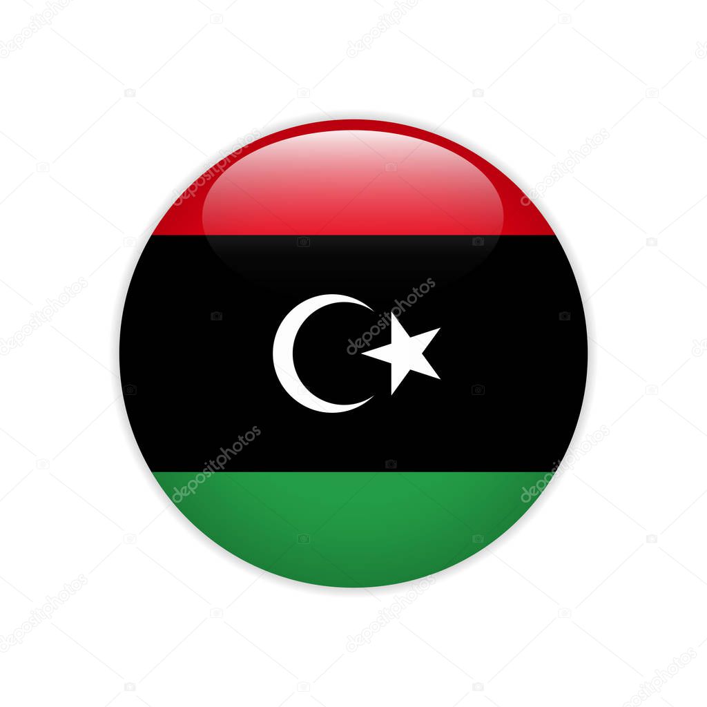 Libya flag on button