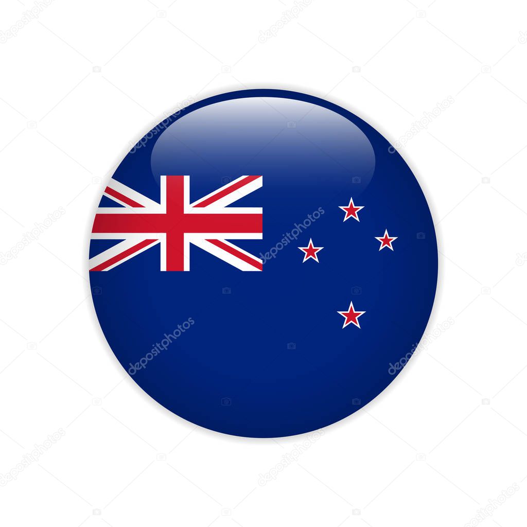 New Zealand flag on button