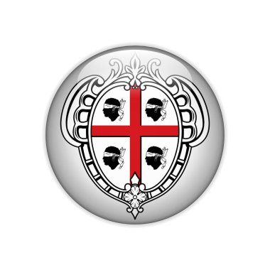 Bayraklı Sardegna-Stemma düğmesi