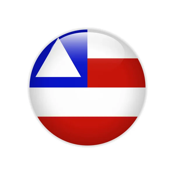 Bandera Bahia en el botón — Vector de stock